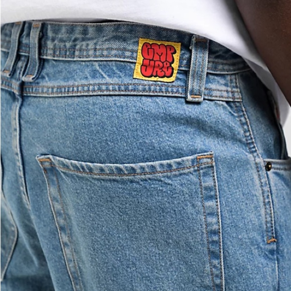 Empyre Jeans Blue Light Wash Straight Leg Denim Mid Rise 90s Grunge Hip Hop  30